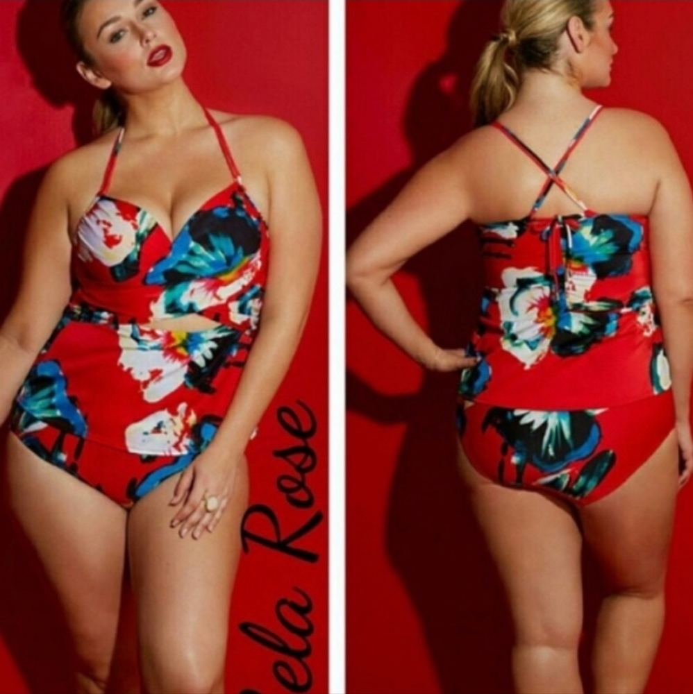 Lane Bryant NWOT Lela Rose Tankini Top